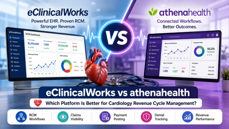 eClinicalWorks vs athenahealth for Cardiology Revenue Cycle Management