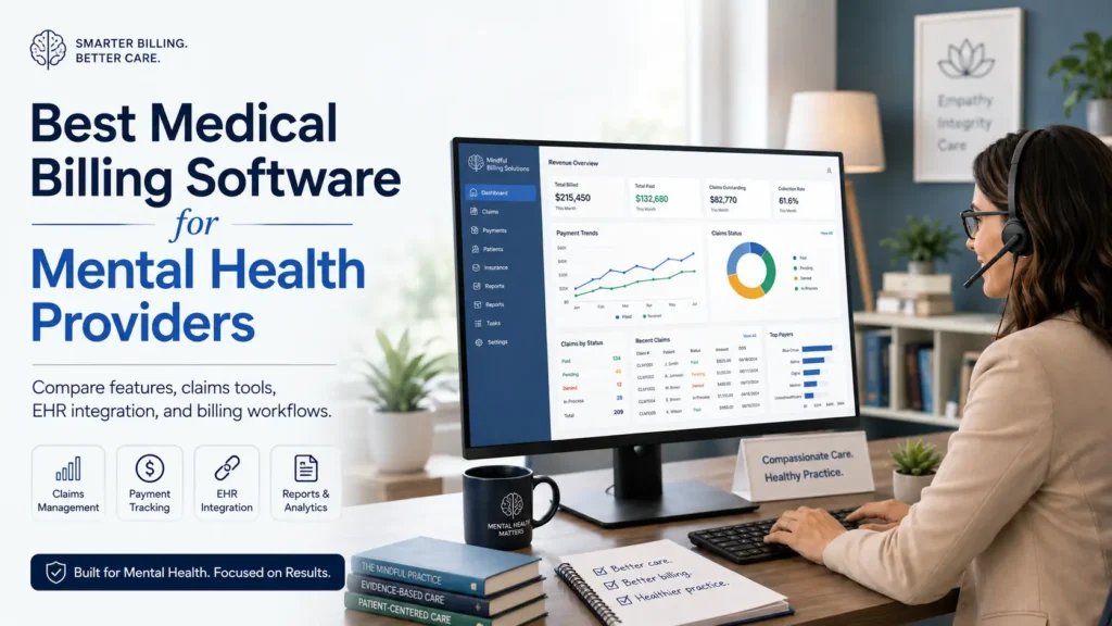 Best medical billing software for mental health providers dashboard